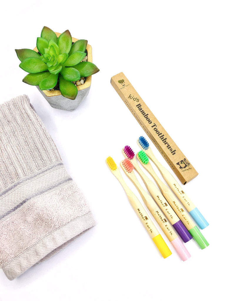 Colorful Bamboo Toothbrushes- For KIDS