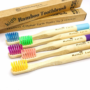 Colorful Bamboo Toothbrushes- For KIDS