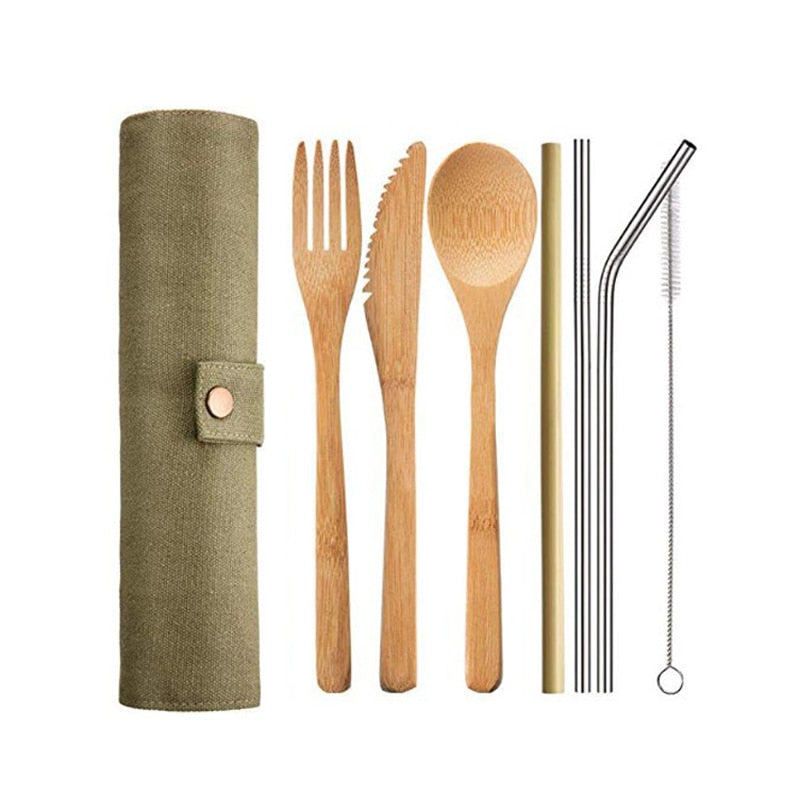 Reusable Bamboo Cutlery Set